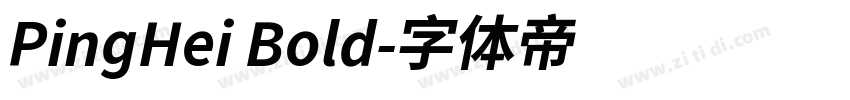 PingHei Bold字体转换